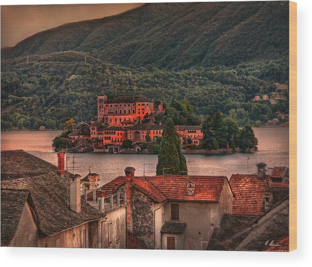 Insel San Giulio Wood Print featuring the photograph Illuminated Island by Hanny Heim