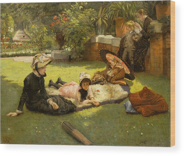 19th Century Art Wood Print featuring the painting In Full Sunlight by James Tissot