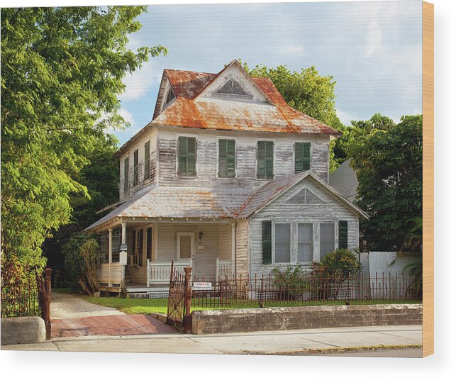 Home Wood Print featuring the photograph In Transition Key West Florida by Michelle Constantine