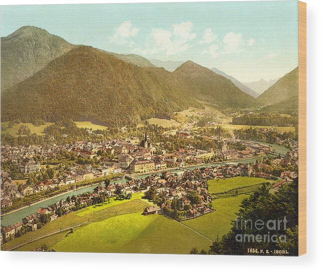 Ischl Wood Print featuring the painting Ischl Upper Austria by Celestial Images