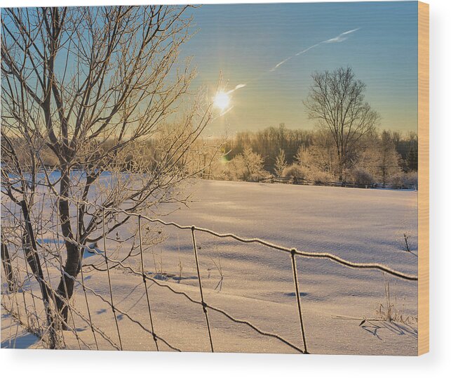 Landscape Wood Print featuring the photograph It's a warm cold... by Ian Sempowski