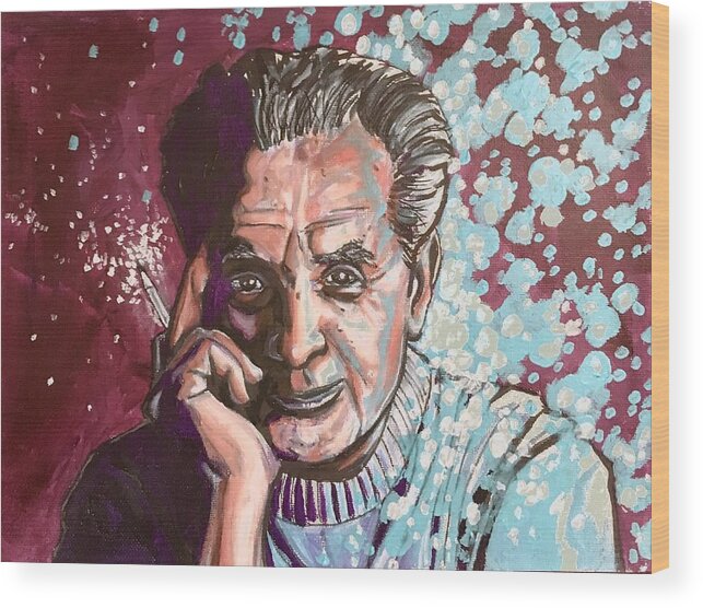 Jack Kirby Wood Print featuring the painting Jack Kirby by Joel Tesch