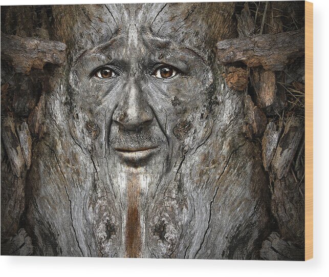 Wood Wood Print featuring the digital art Jesse Sapskin by Rick Mosher