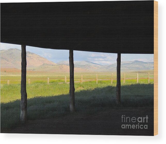 Peter French Round Barn Wood Print featuring the photograph Looking East by Michele Penner