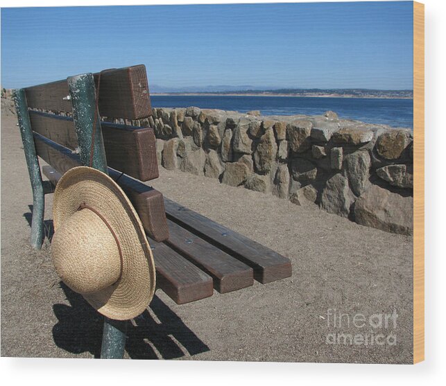 Pacific Grove Wood Print featuring the photograph Lost Hat by James B Toy