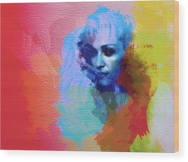 Madonna Wood Print featuring the painting Madonna by Naxart Studio