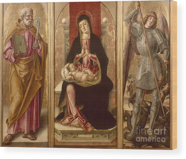 Aod Wood Print featuring the photograph Madonna With Saints by Granger