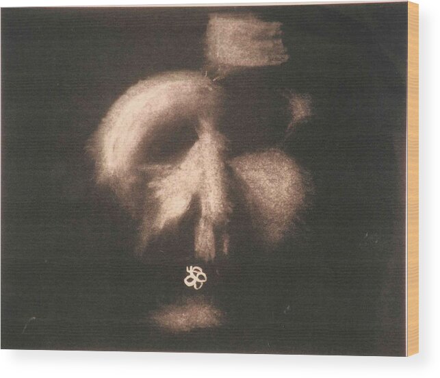 Face Wood Print featuring the photograph Mask by AJ Brown