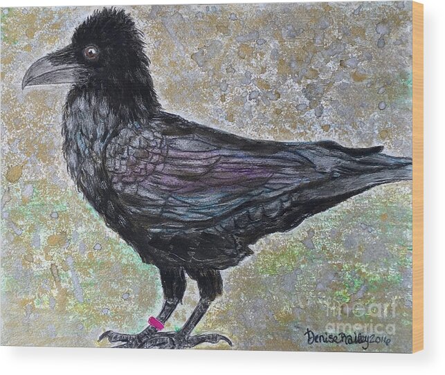 Merlina Wood Print featuring the painting Merlina by Denise Railey