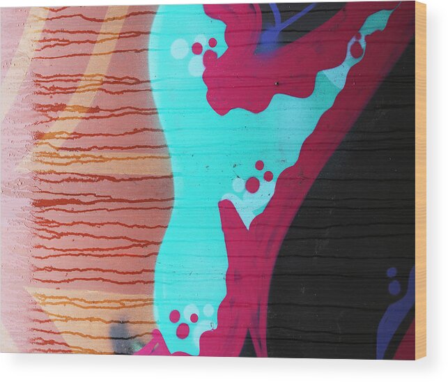 Abstract Wood Print featuring the photograph Middle of hours by J C