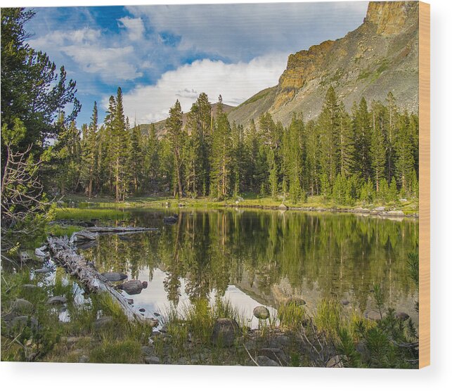 Mount Wood Print featuring the photograph Mirror Pond by Susan Eileen Evans