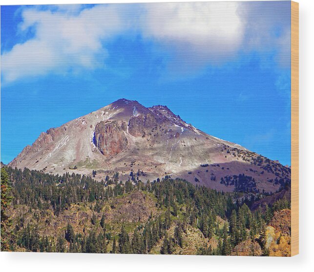 Frank Wilson Wood Print featuring the photograph Mount Lassen by Frank Wilson