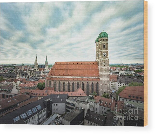 Bavaria Wood Print featuring the photograph Munich - Frauenkirche by Hannes Cmarits