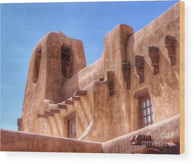Oldest Art Museum In State Of New Mexico Wood Print featuring the photograph Museo De Arte by Jody Frankel 