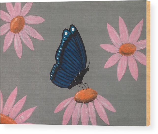 Flowers Wood Print featuring the photograph Mystical Butterfly by Annie Walczyk