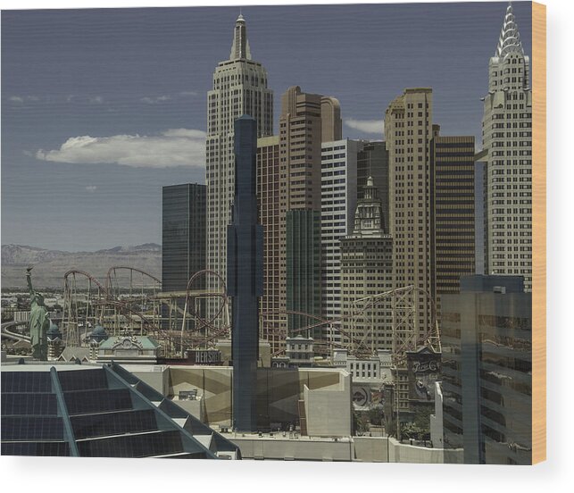 2015 Wood Print featuring the photograph New York New York View 2 by Teresa Mucha