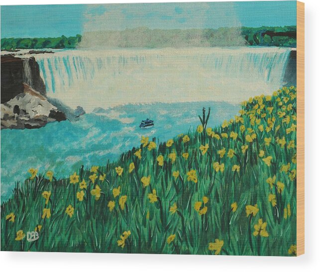 Niagara Falls Wood Print featuring the painting Niagara Falls by David Bigelow