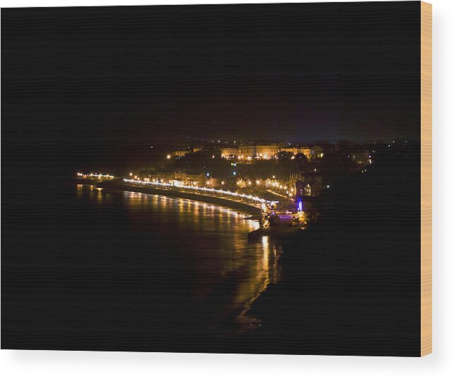 Night Wood Print featuring the photograph Night Town by Svetlana Sewell
