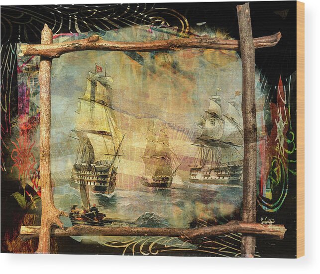Ships Wood Print featuring the photograph Of Old Times by Sandra Schiffner