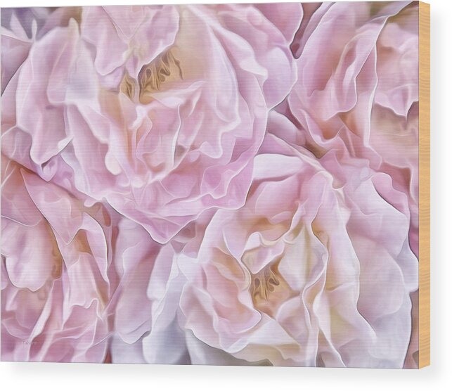 Pink Wood Print featuring the photograph Oh So Delicate Rose by Theresa Tahara