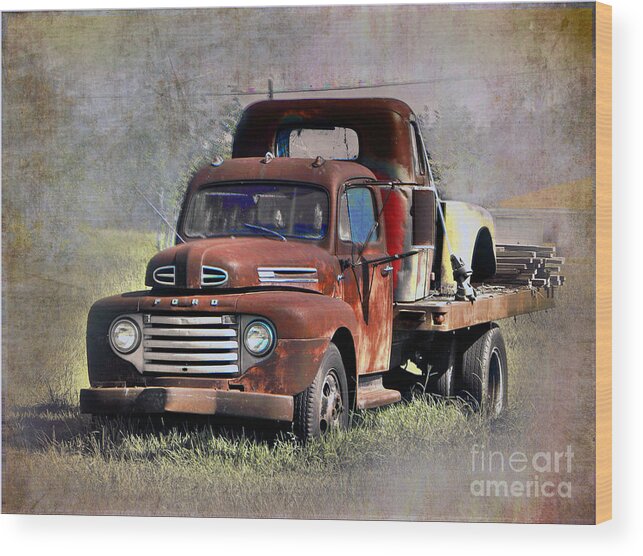 Old Wood Print featuring the photograph Old Trucks by Savannah Gibbs