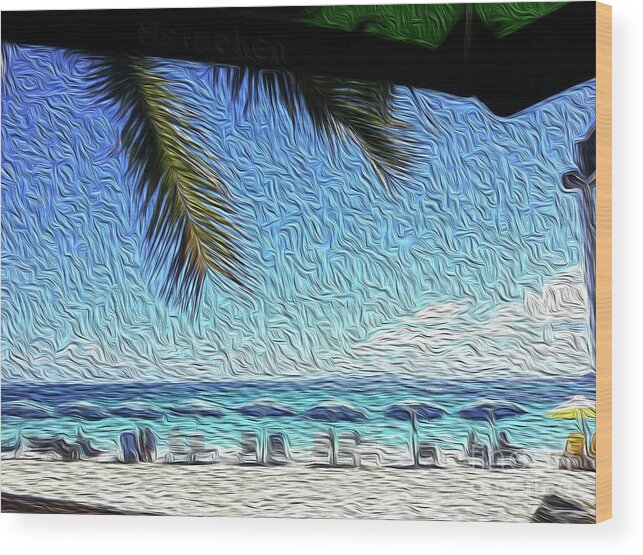 Orient Beach Wood Print featuring the digital art Orient Parade by Francelle Theriot