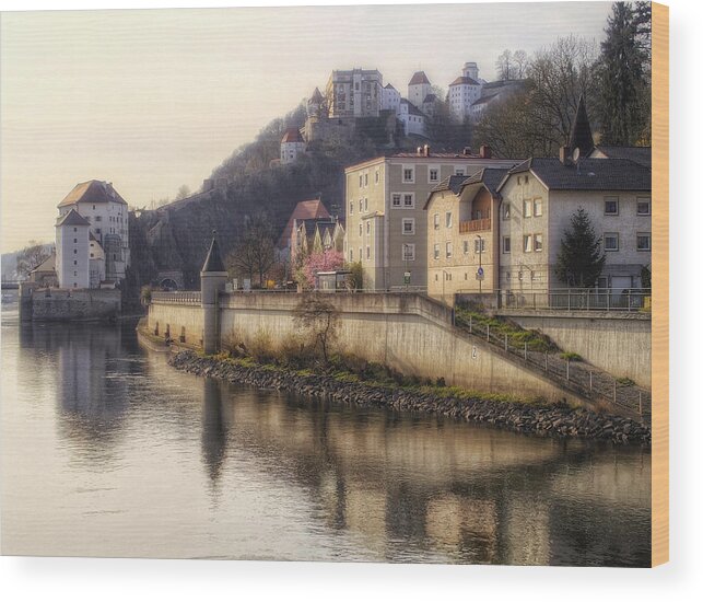 Germany Wood Print featuring the photograph Passau Reflection by Claudio Bacinello