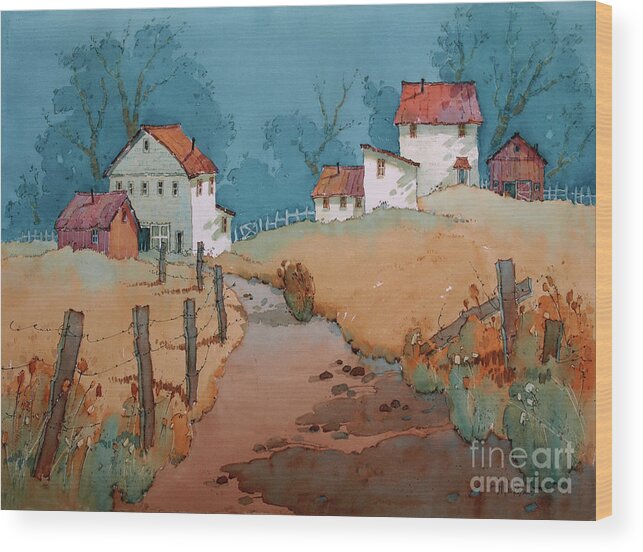 Barn Wood Print featuring the painting Past Perfect by Joyce Hicks