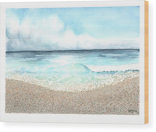 Gulf Coast Wood Print featuring the painting Peaceful, Easy Feeling by Hilda Wagner