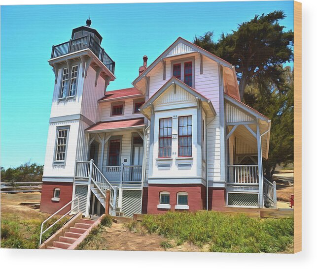 Light House Wood Print featuring the photograph Point San Luis Lighthouse by Floyd Snyder