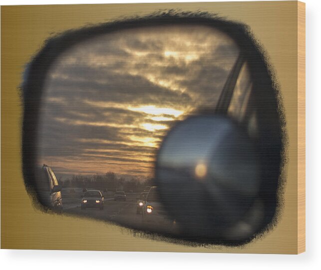 Sunsset Wood Print featuring the photograph Reflection of a Sunset by David Yocum