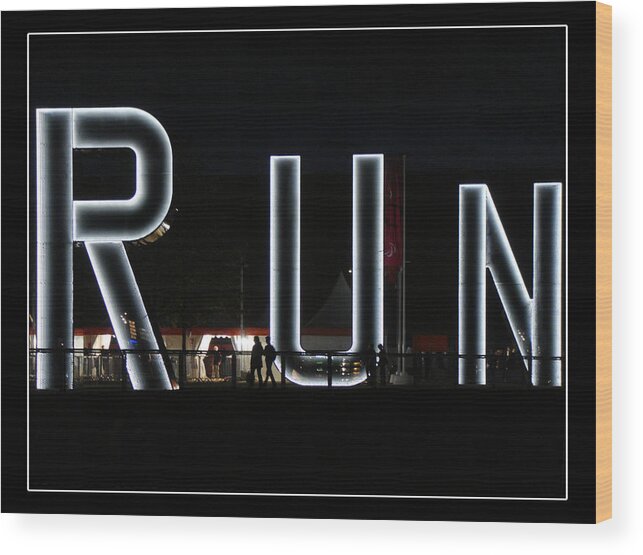 Run Wood Print featuring the photograph Run by Roberto Alamino