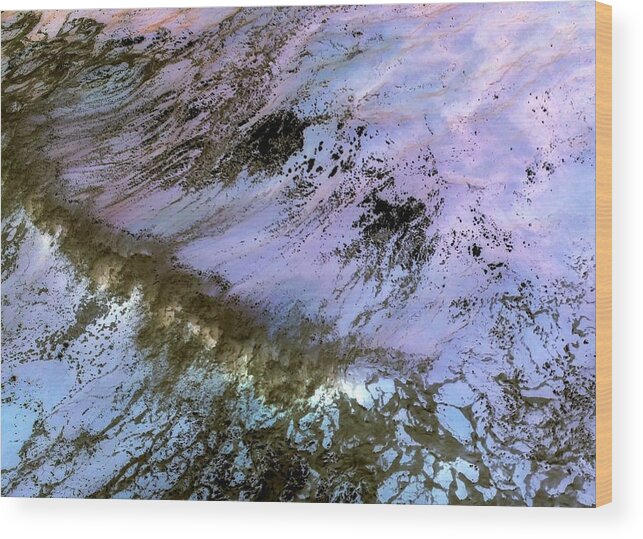 Sea Wood Print featuring the photograph Sea Foam Nightmare by J R Yates