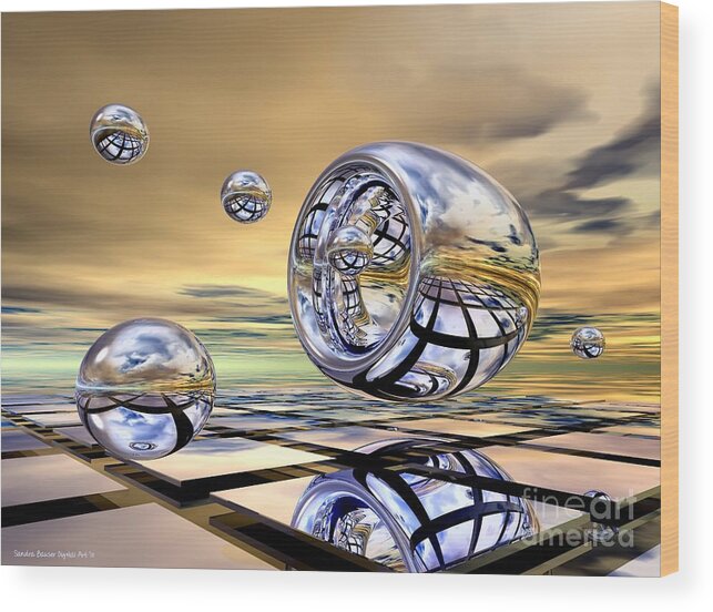 Bryce Wood Print featuring the digital art Shooting Hoops by Sandra Bauser