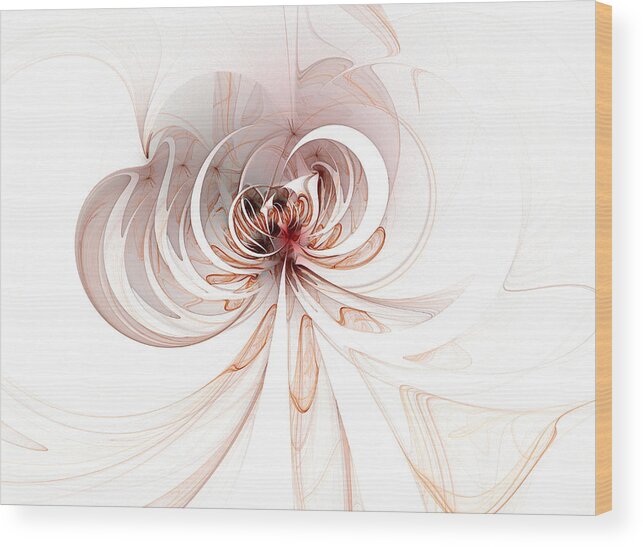 Digital Art Wood Print featuring the digital art Spiderlily by Amanda Moore
