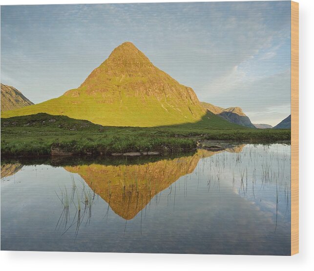 Buachaille Etive Beag Wood Print featuring the photograph Summer at Lochan na Fola by Stephen Taylor