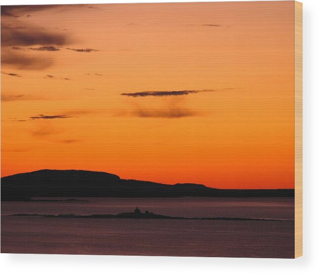 Acadia Np Wood Print featuring the photograph Sunrise at Frenchman Bay by Juergen Roth