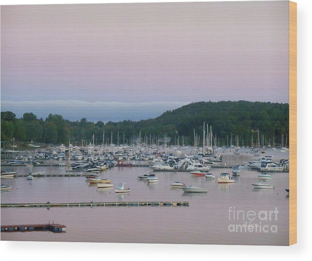 Mallets Bay Wood Print featuring the photograph Sunrise Over Mallets Bay Variations - Two by Felipe Adan Lerma