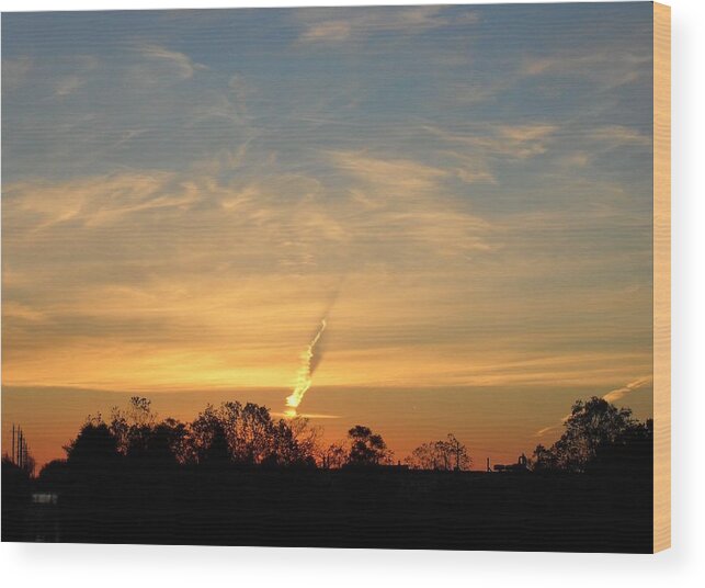 Sunrise Wood Print featuring the photograph Sunrise Torch by Peggy King