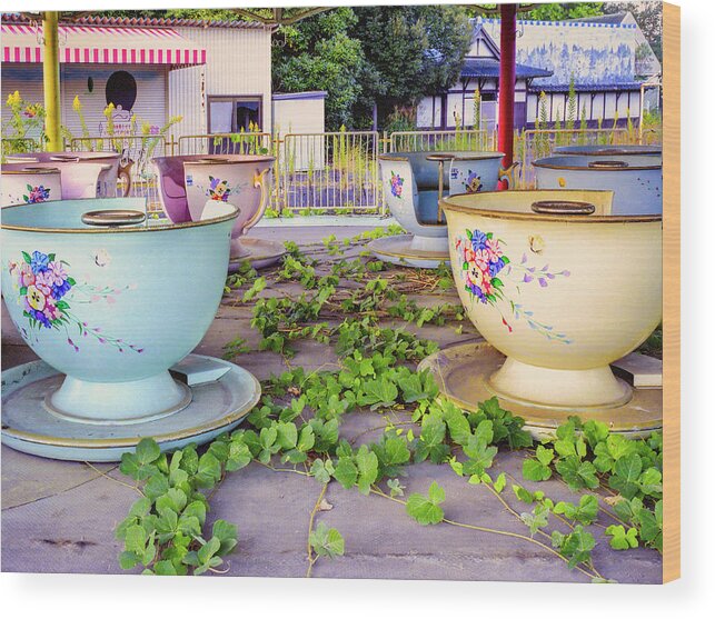 Tea Cups Wood Print featuring the photograph Tea Party by Dominic Piperata