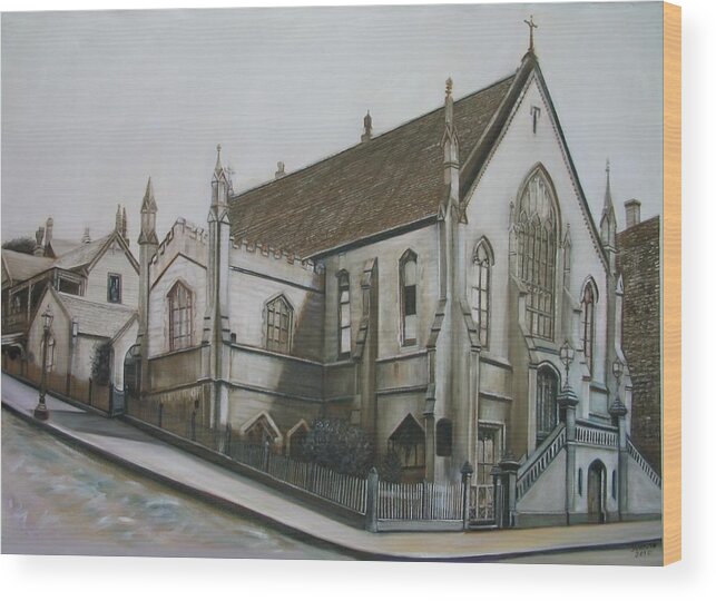 Church Wood Print featuring the painting The New Zealand Church by Sukalya Chearanantana