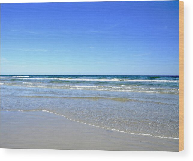 Serene Beach Print Wood Print featuring the photograph The Perfect Calm by Kristina Deane