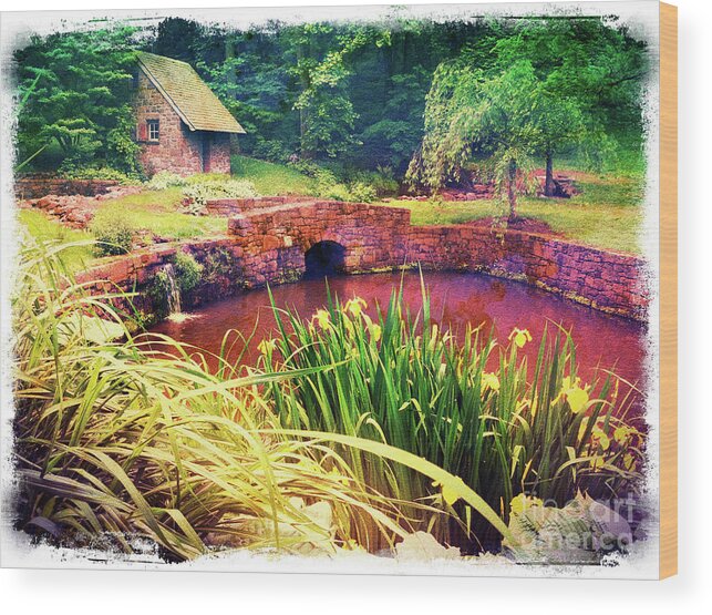 Springhouse Wood Print featuring the photograph The Springhouse by Kevyn Bashore