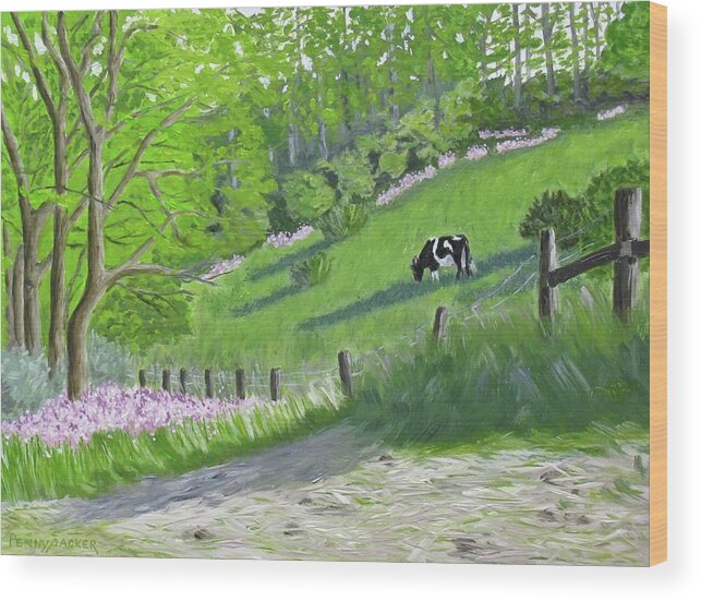 Dames Rockets Wood Print featuring the painting The untaught harmony of spring by Barb Pennypacker