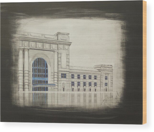 Union Station Wood Print featuring the drawing Union Station - East Wing by Gregory Lee