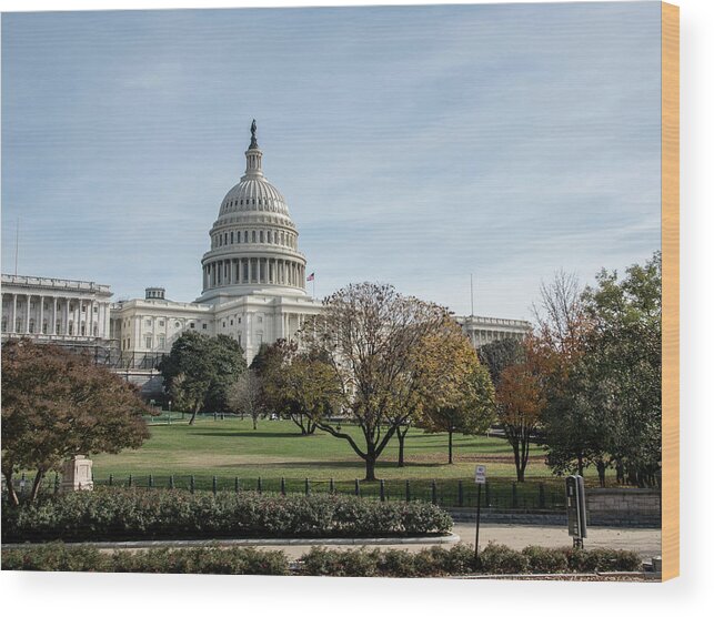 U.s. Capitol Building National Mall In Washington D.c. Wood Print featuring the photograph U.S. Capitol Building by Jaime Mercado