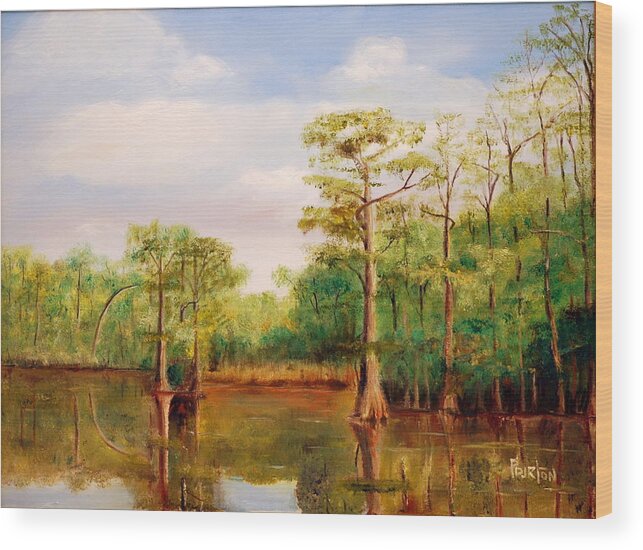 Waccamaw Wood Print featuring the painting Waccamaw Breeze III by Phil Burton