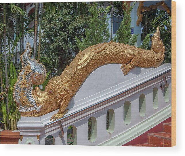 Scenic Wood Print featuring the photograph Wat Mae San Ban Luk Ho Tham Makara or Sea Dragon DTHLU0206 by Gerry Gantt