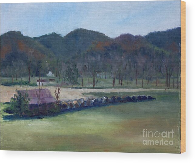 Wears Valley Wood Print featuring the painting Wears Valley, TN by Janet Felts