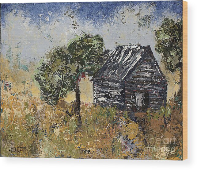 Barn Wood Print featuring the painting When September Ends by Kirsten Koza Reed